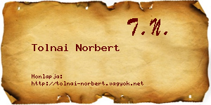 Tolnai Norbert névjegykártya